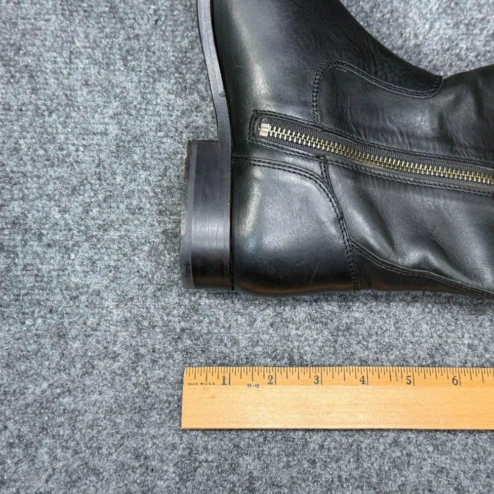 Frye Molly Two Tone Riding Boots Women's 7.5 Brown Black Tall Knee High Rustic